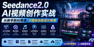Seedance2.0 AI视频创作实战，从新手到AI导演，0基础也能成片接单变现-如意资源库