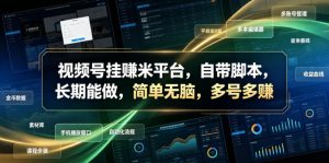 视频号挂賺米平台，自带脚本，长期能做，简单无脑，多号多賺【揭秘】-如意资源库