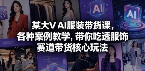 某大V AI服装带货课，各种案例教学，带你吃透服饰赛道带货核心玩法-如意资源库