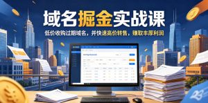 域名交易掘金实战课，低价收购过期域名，并快速高价转售，賺取丰厚利润【原创双语字幕】-如意资源库