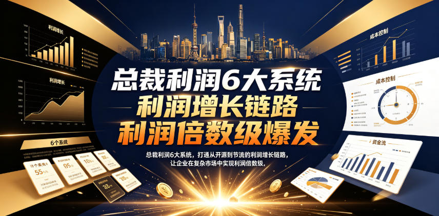 总裁利润6大系统，打通从开源到节流的利润增长链路，让企业在复杂市场中实现利润倍数级爆发-如意资源库