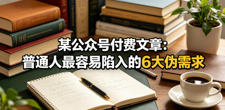 某公众号付费文章：普通人最容易陷入的6大伪需求-如意资源库