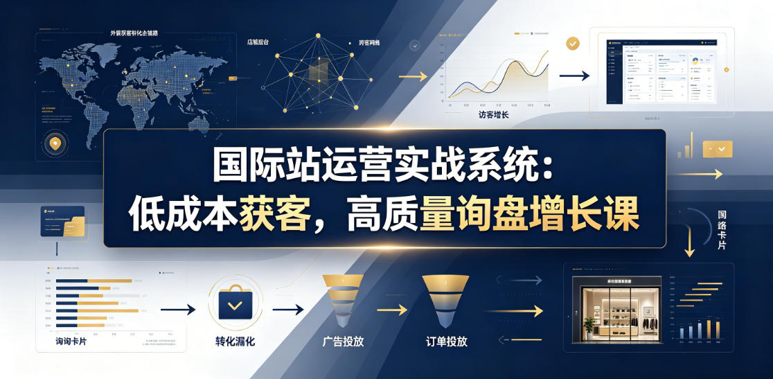 国际站运营实战系统：低成本获客，高质量询盘增长课（更新26年）-如意资源库