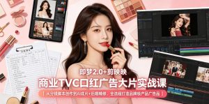 即梦2.0+剪映商业TVC口红广告大片实战课｜从分镜脚本创作到AI成片+后期精修，全流程打造品牌级产品广告-如意资源库