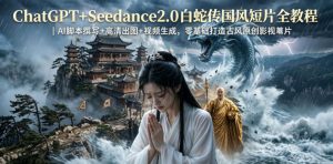ChatGPT+Seedance2.0白蛇传国风短片全教程｜AI脚本撰写+高清出图+视频生成，零基础打造古风原创影视短片-如意资源库