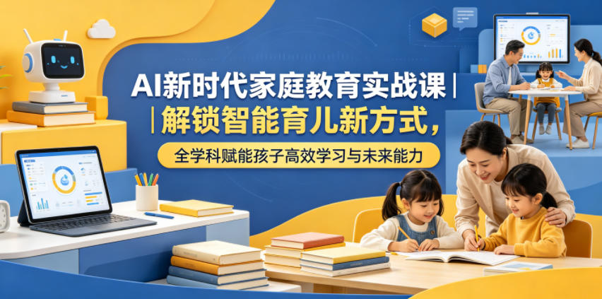 AI新时代家庭教育实战课｜解锁智能育儿新方式，全学科赋能孩子高效学习与未来能力-如意资源库