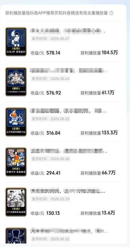 抖音某博主的育儿Ai视频全流程0-1实操，伙伴计划+分成计划+商单收徒等多种收益，日入300+-如意资源库