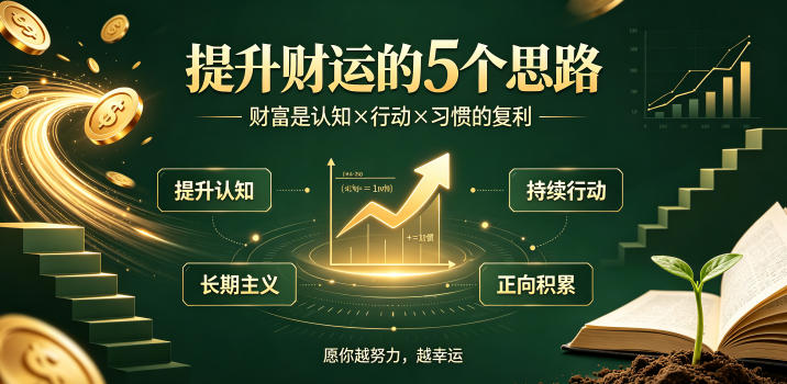 付费文章：提升财运的5个思路——财富是认知x行动x习惯的复利，愿你越努力，越幸运-如意资源库
