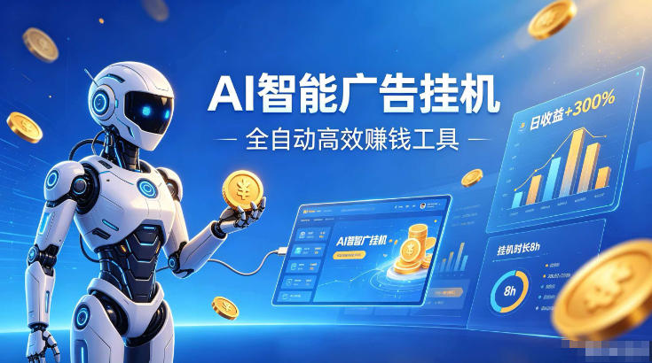 AI智能广告挂G，在家自动賺收益，全程无需人工操作、不用直播、不用拉人【揭秘】-如意资源库