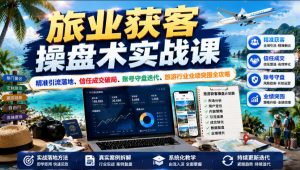 旅业获客操盘术实战课｜精准引流落地、信任成交破局、账号守盘迭代、旅游行业业绩突围全攻略-如意资源库