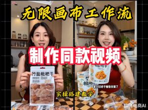 无限画布工作流一键复刻爆款带货视频，实操搭建，操作简单-如意资源库