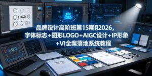 品牌设计高阶班第15期2026，字体标志＋图形LOGO＋AIGC设计＋IP形象＋VI全案落地系统教程-如意资源库