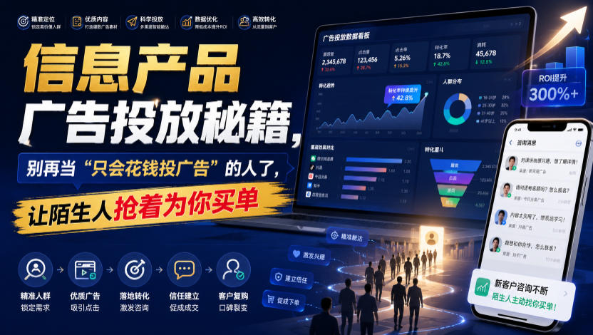 信息产品广告投放秘籍，别再当“只会花钱投广告”的人了，让陌生人抢着为你买单【原创双语字幕】-如意资源库