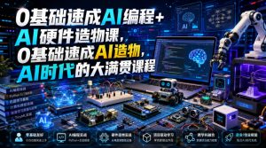 0基础速成AI编程+AI硬件造物课，0基础速成AI造物，AI时代的大满贯课程-如意资源库