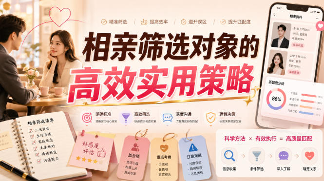 付费文章：相亲筛选对象的高效实用策略-如意资源库