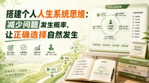 付费文章：搭建个人人生系统思维：减少问题发生概率，让正确选择自然发生-如意资源库