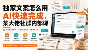 独家文案怎么用AI快速完成，某大佬社群内部课-如意资源库