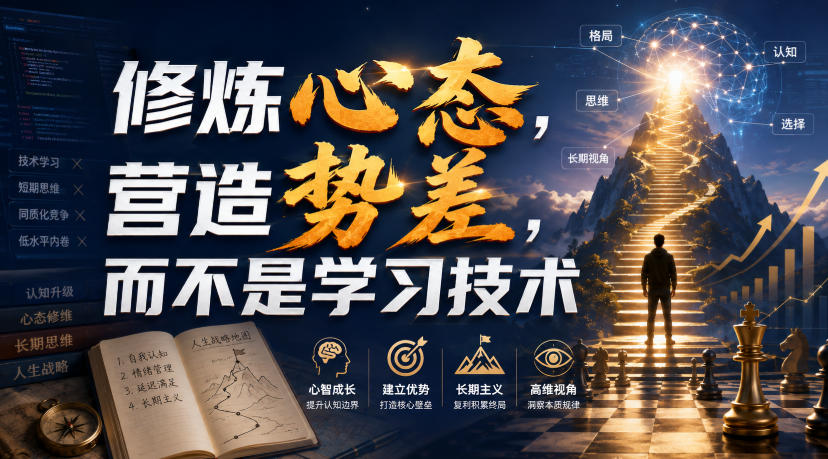 付费文章：修炼心态，营造势差，而不是学习技术-如意资源库