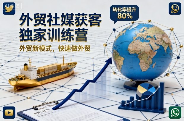外贸社媒获客独家训练营，外贸新模式，快速做外贸（更新26年08月21日）-如意资源库