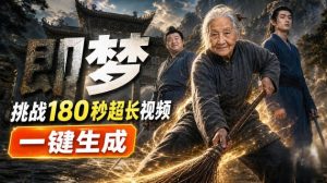 即梦挑战180秒超长视频！一键生成3分钟电影？完整制作流程详细分享！-如意资源库