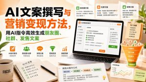 AI文案撰写与营销变现方法，用AI指令高效生成朋友圈、社群、发售文案-如意资源库