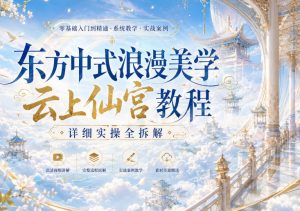 东方中式浪漫美学云上仙宫教程，详细实操全拆解-如意资源库