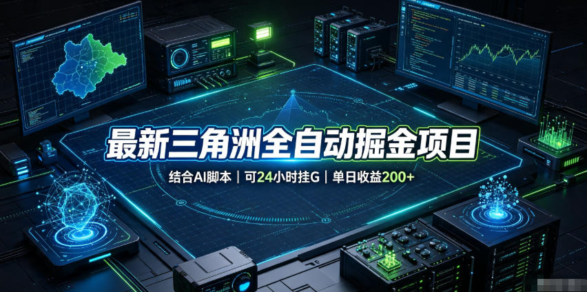 最新三角洲全自动掘金项目，结合AI脚本，可24小时挂G，单日收益200+【揭秘】-如意资源库