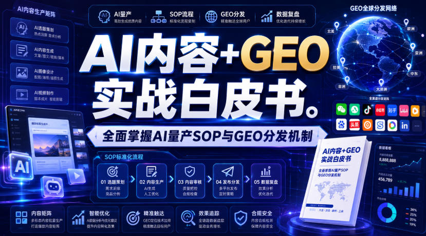 AI内容+GEO实战白皮书，全面掌握AI量产SOP与GEO分发机制【文档】-如意资源库