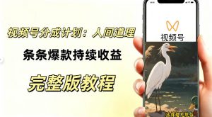 视频号新玩法之AI动漫画风励志视频,不用会画画、不用拍摄,持续化收益,详细拆解-如意资源库