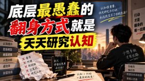 付费文章：底层最愚蠢的翻身方式就是天天研究认知-如意资源库