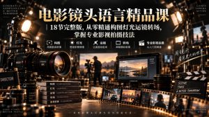 电影镜头语言精品课｜18节完整版，从零精通构图灯光运镜转场，掌握专业影视拍摄技法-如意资源库