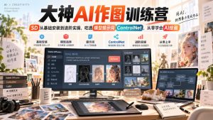 大神AI作图训练营，SD从基础安装到进阶实操，吃透模型提示词ControlNet，从零学会AI绘画-如意资源库