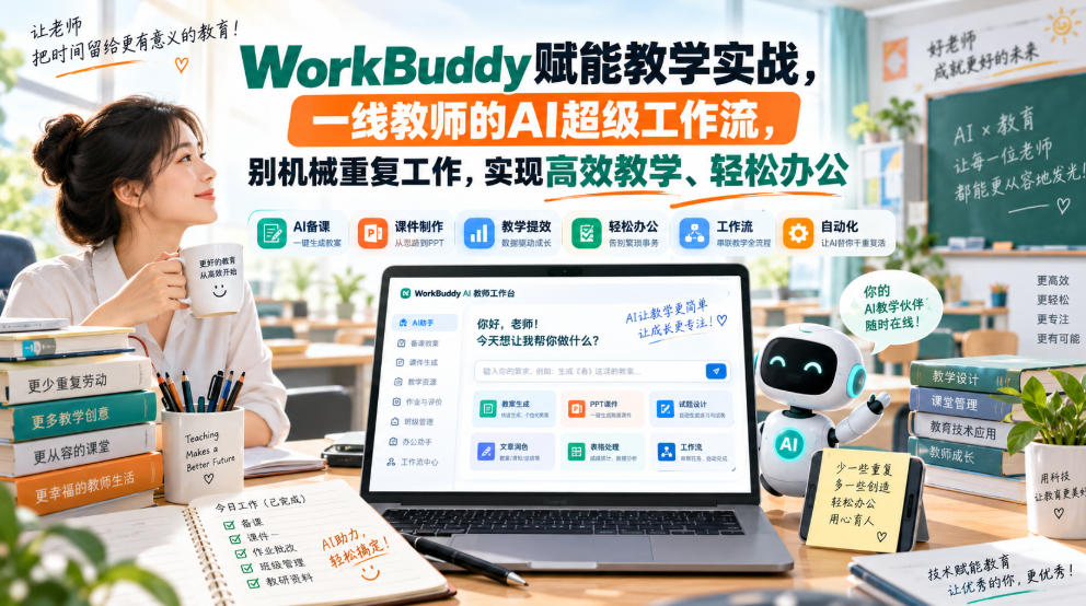 WorkBuddy赋能教学实战，一线教师的AI超级工作流，别机械重复工作，实现高效教学、轻松办公-如意资源库