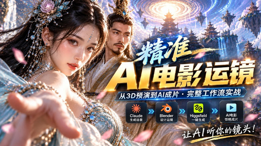 AI视频终于能精准运镜了！Claude+Blender+Higgsfield免费插件实测-如意资源库