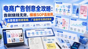电商广告创意全攻略：告别烧钱无效，模板SOP直接用，全面覆盖创意策略、广告制作与测试系统【原创双语字幕】-如意资源库