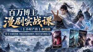 百万博主漫剧实战课|1小时产出1条漫剧,0‑1全流程拆解,掌握高质量漫剧制作,配套全套实操提示词-如意资源库