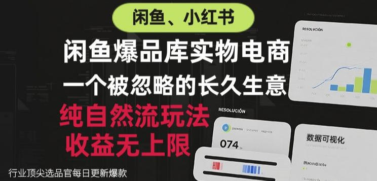 闲鱼小红书实物电商，纯自然流玩法，一个被忽略的长久生意，收益无上限【揭秘】-如意资源库