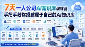 7天一人公司AI知识库训练营,手把手教你搭建属于自己的AI知识库-如意资源库