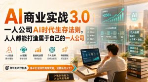 AI商业实战3.0｜一人公司AI时代生存法则，人人都能打造属于自己的一人公司-如意资源库