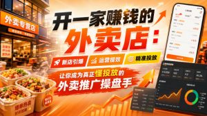 开一家賺钱的外卖店：新店引爆·运营提效·精准投放，让你成为真正懂投放的外卖推广操盘手-如意资源库