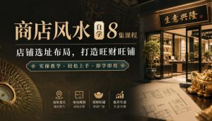 商店风水自学8集课程｜店铺选址布局，打造旺财旺铺实操教学-如意资源库