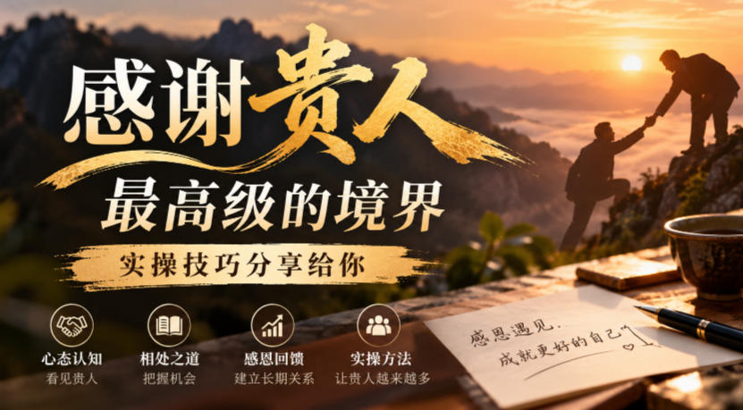 某公众号付费文章：感谢贵人最高级的境界，实操技巧分享给你-如意资源库