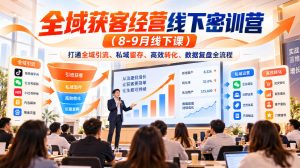 全域获客经营线下密训营（8-9月线下课），打通全域引流、私域留存、高效转化、数据复盘全流程-如意资源库