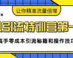 卓凡引流特训营第一期:高手零成本引流秘籍和操作技巧,让你精准流量倍增-如意资源库