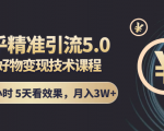 知乎精准引流5.0+知乎好物变现技术课程：每天1-2小时5天看效果，月入3W+-如意资源库