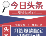 今日头条引流技术4.0,微头条实战细节,微头条引流核心技巧分析,快速发布引流玩法-如意资源库