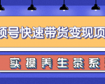 柚子视频号带货实操变现项目,零基础操作养身茶月入10000+-如意资源库