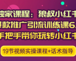 狼叔小红书爆款推广引流训练课6.0,手把手带你玩转小红书-如意资源库