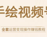 手绘视频号全套运营变现操作赚钱教程:零基础实操月入过万+玩赚视频号-如意资源库