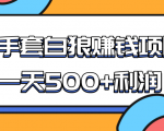 某团队收费项目:空手套白狼,一天500+利润,人人可做-如意资源库